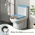 thumbnail image 4 of SEANATIVE Christmas Snowflake Toilet Lid Cover and Toilet Tank Cover Set of 2 Toilet Covers Set Highland Cow Toilet Seat Cover for Bathroom Fits Most Toilet Tanks & Lids, 4 of 7