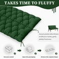 thumbnail image 4 of Snubbull Swing Replacement Cushion, Outside Bench Cushion with Backrest, 2-3 Seater Cushion with 6 Ties for Outdoor Furniture, 60 x 40 x 5 Inches Porch SwingCushion Garden Bench, Green, 4 of 7