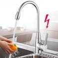thumbnail image 4 of SEWACC Rotatable Silver Kitchen Sink Faucet Hot and Cold Water Mixer Premium PVC Scratch Resistant, 4 of 8