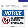 thumbnail image 3 of No Children Allowed In This Area, OSHA Sign,, 3 of 8