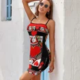 thumbnail image 2 of Robe de Cocktail Mode Femme Motif Reine de Cœur Rouge, 2 of 4