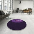 thumbnail image 4 of Ahgly Tapis d'Intérieur Lavable en Machine Carré Transitionnel Violet Profond, 8 Pieds Carré, 4 of 7