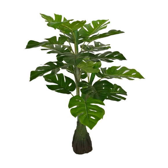AMERIQUE Magnifique Plante Artificielle en Soie Monstera 3.5 Pieds avec Tronc Décoratif et Debout, Protection UV, Technologie Réelle