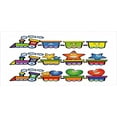 thumbnail image 4 of Cartoon Piggy Bank, Trains Loaded with Stars Hearts and Smiles Cheerful Happy Locomotive Print, Ceramic Coin Bank Money Box for Cash Saving, 3.6" X 3.2", Multicolor, by Ambesonne, 4 of 4