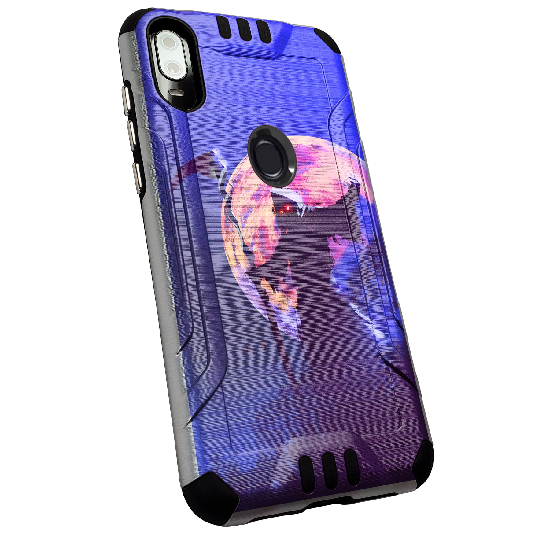 DALUX Silver Combat Phone Case Compatible with Alcatel Lumos (DALN5023