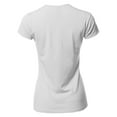 thumbnail image 3 of A2Y Women's Basic Solid Ring Spun 100% Cotton Short Sleeve Crew Neck T Shirt Tee Tops White 2XL, 3 of 3
