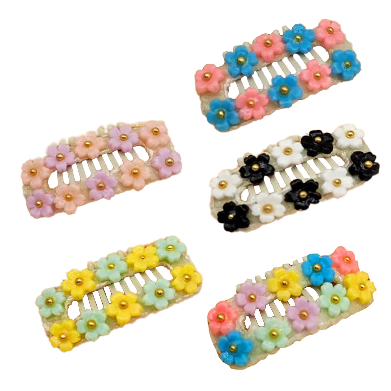 Walbest Fashion Flower Small Dogs Hair Bows with French Barrette Hair