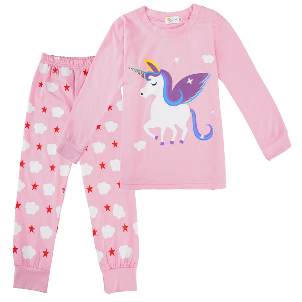 Ddsol Kids Girls Pyjamas 2 Piece Pajama Set Sleepwear For Toddler Girls 2t Pink