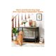 thumbnail image 3 of 27-pulgada dog crate muebles: de madera dog kennel con wheels y double door, decorative pet house con removable tray - moderno end mesa metal dog cage para sala de estar, dormitorio, y outdoors, 3 of 9