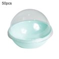 thumbnail image 2 of Travelwant 50Pcs Clear Plastic Single Individual Cupcake Muffin Dome Holders Cases Boxes Cups Pods, 2 of 7