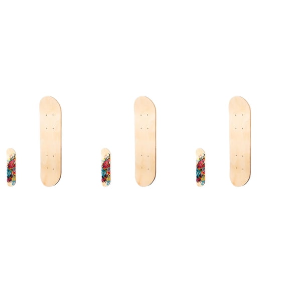 3pcs Blank Skateboard Deck Toy Unfinished Skateboard Deck Diy Blank Graffiti Skate Board Kids Painting Toy