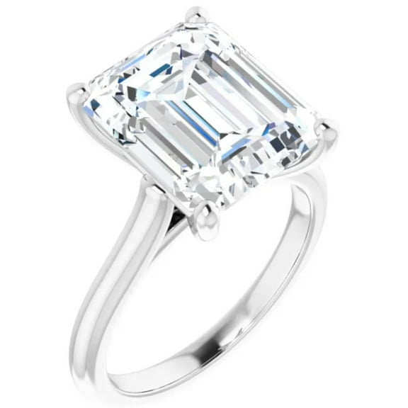 Emerald Cut Solitaire Lab Grown Diamond Engagement Ring