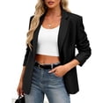 thumbnail image 5 of Womens Blazer Fall Work Oversized Coats Business Casual Suit Jackets Dressy Single Button Lightweight Blazers, XL, 5 of 6