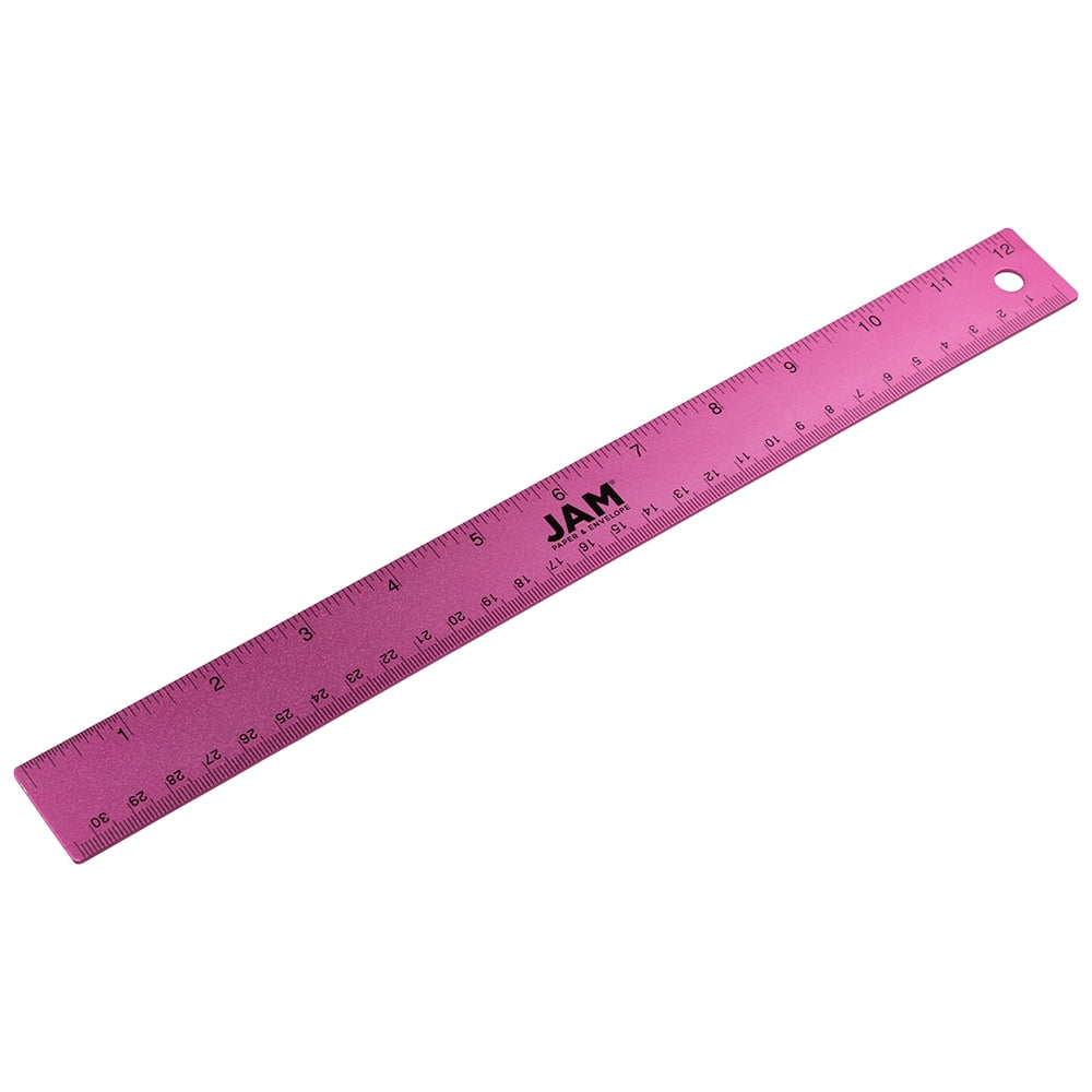 JAM Stainless Steel Ruler, 12 Inch, Metal Ruler with NonSkid Cork