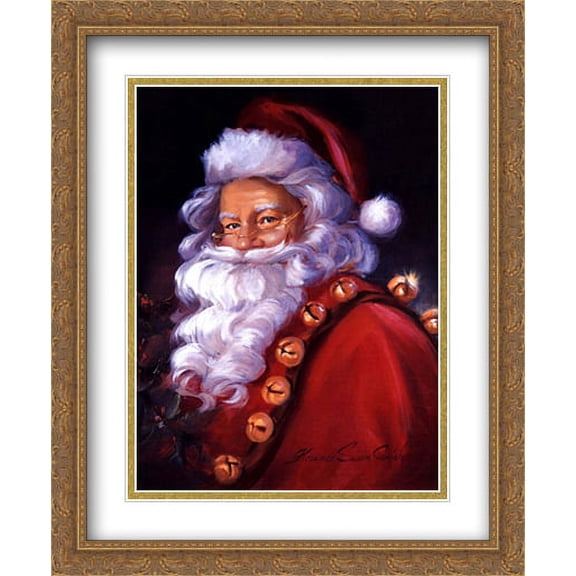 St Nick 2x Matted 24x32 Large Gold Ornate Framed Art Print by Susan Comish
