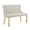 Beige-Golden Legs, variant on HUMEHA 45.6" Velvet Dining Loveseat Bench, Tufted Wing Back with Silver Stainless Steel Legs, Mid-Century 2-Seat for Dining Room, Gray