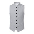 thumbnail image 3 of Kiijoy Boys Mandarin Collar Vest Single Waistcoat Sleeveless Jacket, Sizes 2-14, 3 of 4