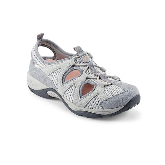 Easy Spirit Womens Earthen 10 Suede Slip-On Sneakers Gray 11 Medium (B,M)