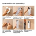 thumbnail image 3 of Wall Clothes Hanger Stacker, Expandable 2 Layer Plastic Hanger Organizer for Bathroom, Laundry Room, Living Room, Balcony. Self Adhesive Space Saving Design, 3 of 7