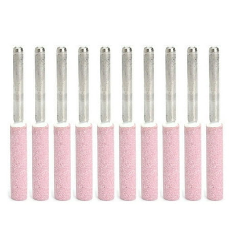 

10PCS Abrasive Mounted Stone Grinding Wheel Head Point Stone Heads Tool Grinding Wheels Bit Set 3 Sizes 4mm/4.8mm/5mm
