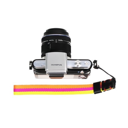 Foto&Tech Four Seasons Series Yellow/Orange Knitted grosgrain Adjustable Wrist Strap Multi-Striped for Sony NEX Leica Canon Nikon Panasonic Fujifilm Olympus Pentax Samsung Mirrorless compact Cameras