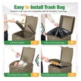 thumbnail image 4 of 30 Gallon Trash Can, Outdoor Waterproof Garbage Can with Lid - Resin Patio Waste Bin for Deck, Garden, Backyard (Brown), 4 of 7