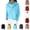 Light Blue, variant on Women Cowl Neck Wrap Knit Sweater Loose Long Sleeve Draped Soft Sweater Casual Winter Fall Cozy Warm Comfortable Pullover Tops