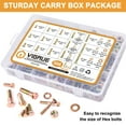 thumbnail image 7 of VIGRUE 566Pcs Heavy Duty Bolts and Nuts Assortment Kit, Grade 8 Hex Screws Bolts Nuts Kit, 1/4-20 5/16-18 3/8-16, 15 Common Sizes Included, 7 of 7