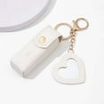 thumbnail image 4 of Portable Lip Gloss Keychain Holder with Mini PU Leather Lipstick for Convenient Travel Small Storage Solution Featuring Heart Pendant and Keychain Accessories, 4 of 5
