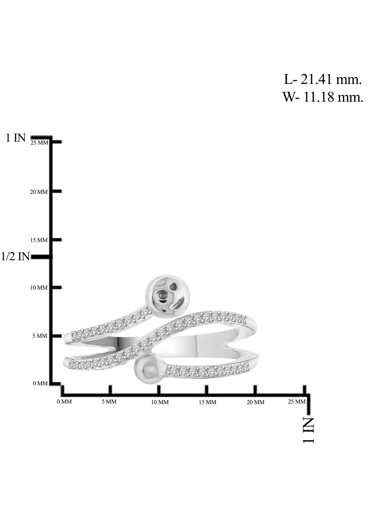 JewelersClub Stackable Diamond Rings for Women – 1/5 Carat White Diamond Ring Jewelry– 0.925 Sterling Silver Stackable Bands for Women –– Stackable Ring Set by JewelersClub