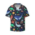 thumbnail image 3 of Goofa The Underwater World Printed Men's Casual Short-sleeved Shirt,Lightweight Breathable Button-down,Summer Casual men's top,Versatile Fashion shirt-X-Large, 3 of 7