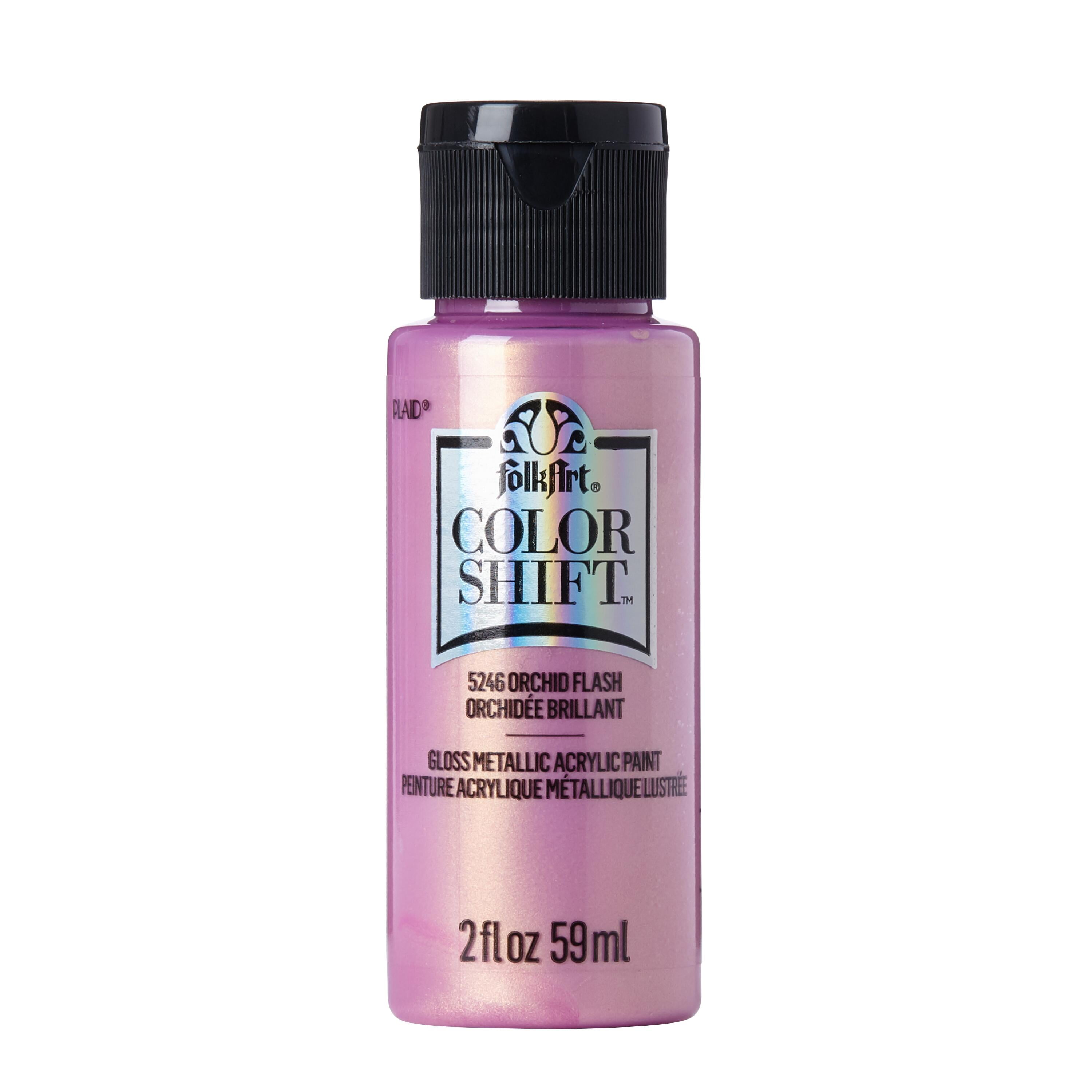 (2 pack) FolkArt Color Shift Acrylic Craft Paint, Gloss Finish, Orchid, 2 fl oz