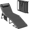thumbnail image 1 of WLXIANG Lounge Beach Chair for Adults, Outdoor Sun Tanning Chair, Portable Folding Camping Lay Chaise Lounge Chairs for Outside Beach Pool Reading, Sunbathing (1, Gery), 1 of 7