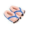 thumbnail image 2 of Pantuflas divertidas con forma de pie grande para hombres y mujeres | Zapatillas cómodas para estar en casa para parejas | Pantuflas cálidas de invierno con suela suave para el hogar y como regalo, 2 of 5