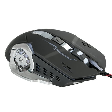 adjustable 2400dpi wired optical usb game gaming mouse led
