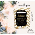 thumbnail image 5 of Darling Souvenir Black Birthday Invitation Card Printable Elegant Fill or Write In Blank Party Invites 28 Pcs 5 x 7 Inches, 5 of 5