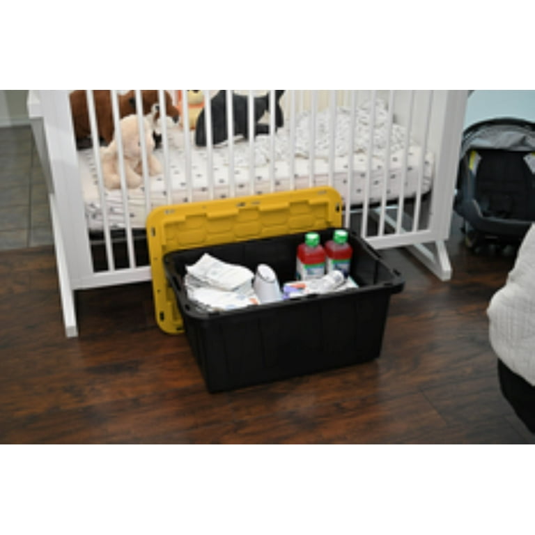Tough Box 17 Gallon Heavy Duty Plastic Storage Tote, Stackable