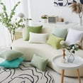 thumbnail image 6 of Corduroy Pillow Covers Striped Decorative Throw Pillow Covers Cushion Case with Hidden Zipper for Home Couch/Bedroom Decor, Soft Cozy Solid Rectangular, 2 Pieces (22"x22", Green), 6 of 8
