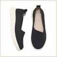 thumbnail image 6 of Leozcaa Women's Flats Slip On Walk Shoes Comfortable Walking Sneakers Knit Low Wedge Dressy Ballet Shoes, 6 of 8