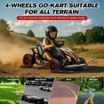 thumbnail image 4 of Mukidy 24V Go Kart Ride on Toys Electric Go Kart for Boys Girls Age 6-12 Years Old, Gray, 4 of 11