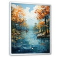 thumbnail image 2 of Designart "Sapphire Serenity Orange River wall art" Landscape & Nature Floater Framed Canvas Print, 2 of 7