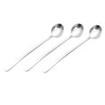 3Pcs Stainless Steel Long Handle Spoon Coffee Ice Tea Ice Cream Spoon
