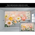 thumbnail image 4 of Colorful Flowers Custom Wallpaper Abstract Marble Texture Wall Murals Living Room Bedroom Background Modern Floral Art 3D Wall Mural Home Decor 98.4"W x 68.9"H (Not Peel and Stick), 4 of 6