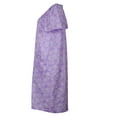 thumbnail image 3 of Elegant Emily Women's Plus Size Snap-Front Duster Robe With Pockets - Lavender Butterfly Garden - 1X, 3 of 4