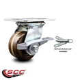 thumbnail image 2 of 4 Inch High Temp Phenolic Caster with Roller Bearing and Brake/Swivel Lock SCC, 2 of 2