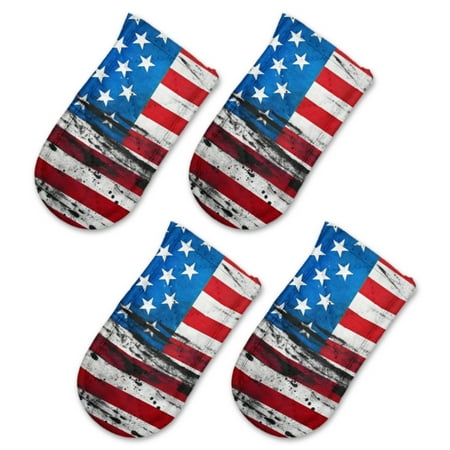 

BaHomeck Pot Handle Holder Covers 4Pcs American Flag Painted On Grunge-Style Background Non Slip Heat-Resisting Pan Handle Covers For Home Kitchen Baking Cooking BBQ Cookwares 6×3In