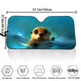 thumbnail image 5 of Yuyamidu Otter Car Sun Shade for Windshield Cute Sun Shade for Car Windshield Visor Blue Automotive Window Sunshades Auto Interior Accessories UV Sun and Heat Reflector, 5 of 5