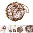 thumbnail image 2 of Miangastore Cotton Rattan Hanging Ornament Dark Brown 2Pcs 3.9in Diameter, 2 of 7