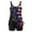 A, variant on WREESH Women's Patriotic Tankini Swimsuit High-Waisted Two-Piece 4th of July Print Summer Swimwear Red