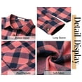 thumbnail image 4 of Fantaslook Plus Size Flannel Plaid Shirts for Women Long Sleeve Button Down Shirts Casual Loose Blouses Tops, 4 of 7